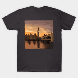 London by sunset Illustration T-Shirt